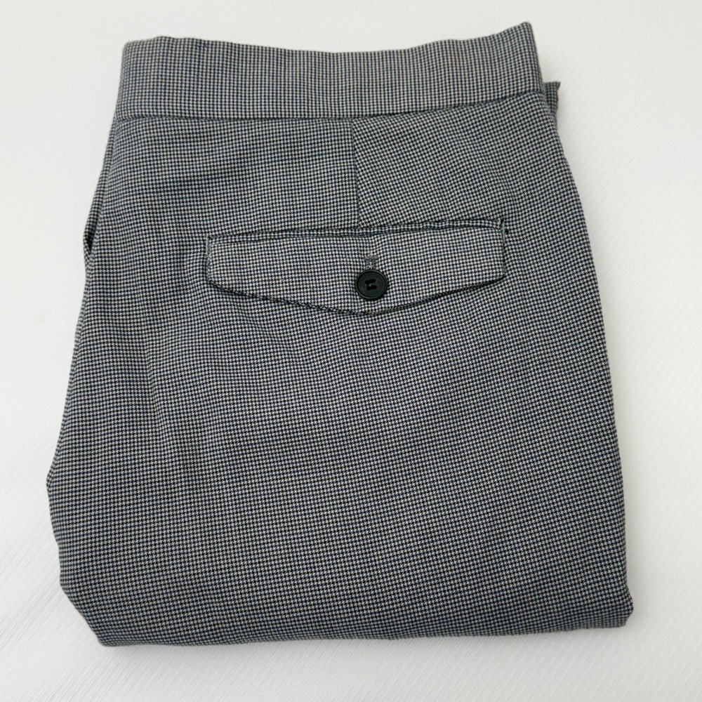 Primark Mens Skinny Fit Houndstooth Trousers Black White Grey 30/32R Dress Pants
